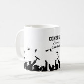 Glückwunsch Absolvent Einfache Minimale Benutzerde Kaffeetasse (Vorderseite Links)