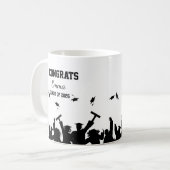 Glückwunsch Absolvent Einfache Minimale Benutzerde Kaffeetasse (Vorderseite Links)