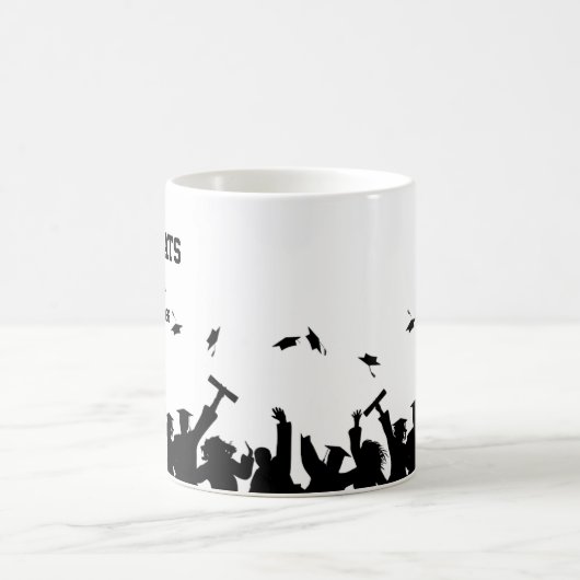 Glückwunsch Absolvent Einfache Minimale Benutzerde Kaffeetasse (Mittel)
