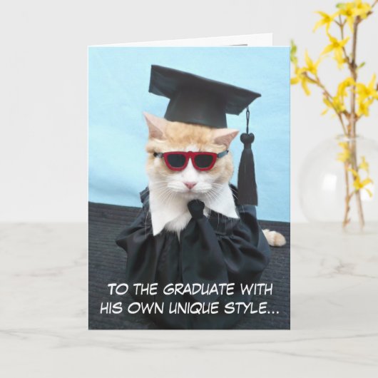 Glückwunsch-Absolvent! Karte (Gelbe Blume)