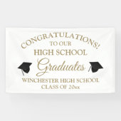 Glückwunsch Absolventen Gold Custom Abschluss Banner (Horizontal)