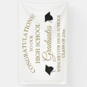 Glückwunsch Absolventen Gold Custom Abschluss Banner (Vertikal)