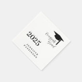 Glückwunsch Absolventenklasse Jahr Abschlussfeier Serviette (Ecke)