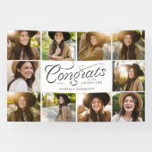 Glückwunsch absolvieren 10 Foto trendy Abschlussfe Banner (Horizontal)