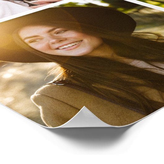 Glückwunsch absolvieren 10 Foto trendy Abschlussfe Poster (Ecke)