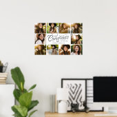 Glückwunsch absolvieren 10 Foto trendy Abschlussfe Poster (Heimbüro)