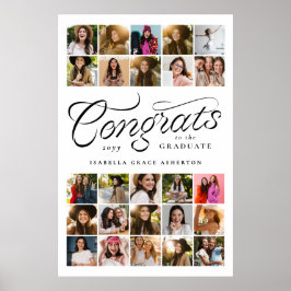 Glückwunsch absolvieren 25 Foto Graduierung Party Poster