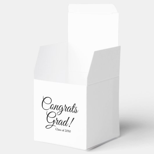 Glückwunsch absolvieren Schwarz-weißes Jahr der be Geschenkschachtel (Geöffnet)