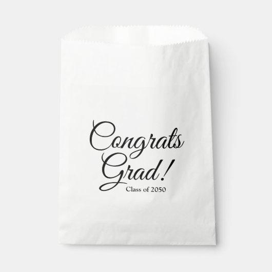 Glückwunsch absolvieren Schwarz-weißes Jahr der be Geschenktütchen (Vorderseite)