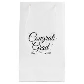 Glückwunsch absolvieren Schwarz-weißes Jahr der be Kleine Geschenktüte (Vorderseite)