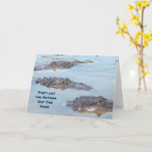 Glückwunsch-Alligatorkarte Karte (Gelbe Blume)