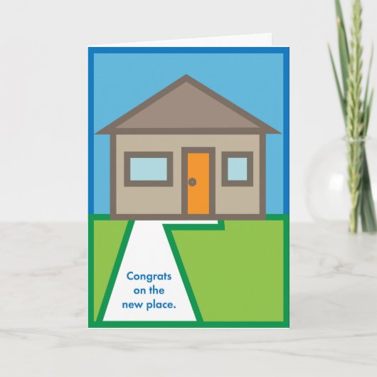 Glückwunsch am neuen Ort Karte (Vorderseite)