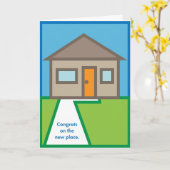Glückwunsch am neuen Ort Karte (Gelbe Blume)