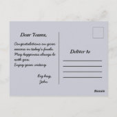 Glückwunsch an Basketball Team gewinnt Postkarte (Rückseite)