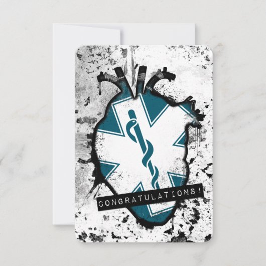 Glückwunsch an den Mitarbeiter des medizinischen N Einladung (Vorderseite)