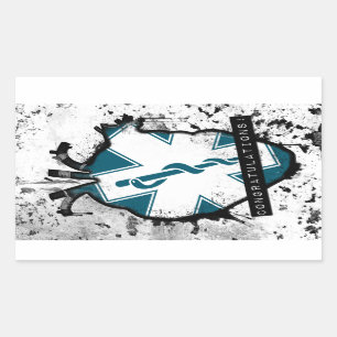 Glückwunsch an den Mitarbeiter des medizinischen N Rechteckiger Aufkleber