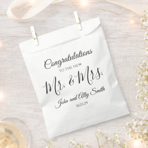 Glückwunsch an den neuen Herrn & Mrs. Favor Bags Geschenktütchen