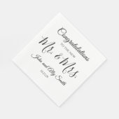 Glückwunsch an den neuen Herrn & Mrs. Napkins Serviette (Ecke)
