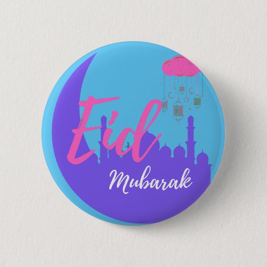 Glückwunsch an Eid Mubarak Button (Vorderseite)