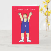 Glückwunsch an Wrestler Karte (Gelbe Blume)