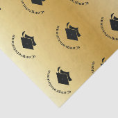 Glückwunsch auf Abschluss-Goldseidenpapier Seidenpapier (Ausschnitt)