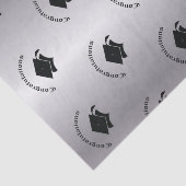 Glückwunsch auf Abschluss-Silber-Seidenpapier Seidenpapier (Ausschnitt)