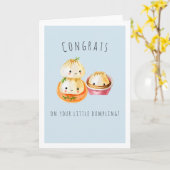 Glückwunsch auf deinem kleinen Dumpling | Neues Ba Karte (Gelbe Blume)