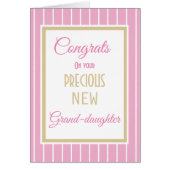Glückwunsch auf der neuen Grand-Tochter-Karte (Vorne)