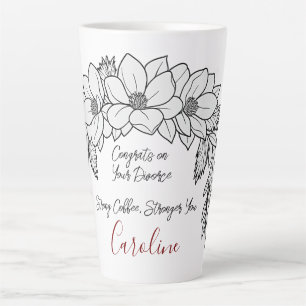 Glückwunsch auf der Scheidung Starker Kaffee lange Milchtasse