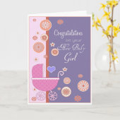 Glückwunsch auf Ihrem neuen Baby Karte (Gelbe Blume)