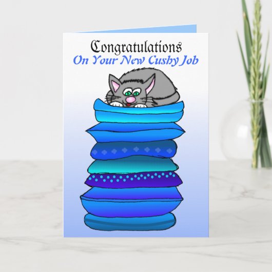 Glückwunsch auf Ihrem neuen bequemen Job Karte (Vorderseite)