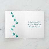 Glückwunsch auf Ihrem neuen Dackel Welpenhund Karte (Innenseite)