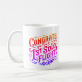 Glückwunsch auf Ihrer ersten Solo-Flug Coffee-Tass Kaffeetasse (Links)
