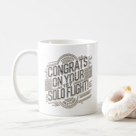 Glückwunsch auf Ihrer ersten Solo-Flug Coffee-Tass Kaffeetasse