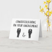 Glückwunsch auf Ihrer Verlobung - homosexuelle Karte (Gelbe Blume)