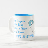 Glückwunsch auf neuem Babyjungen Zweifarbige Tasse (Vorderseite Links)