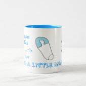 Glückwunsch auf neuem Babyjungen Zweifarbige Tasse (Mittel)