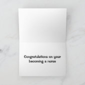 GLÜCKWUNSCH AUF *NURSE*-KARTE WERDEN KARTE (Innenseite)