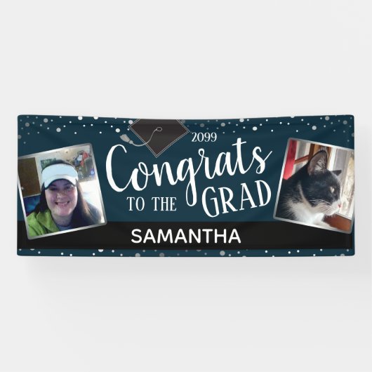 Glückwunsch auf unserem 2-Foto-Banner Banner (Horizontal)