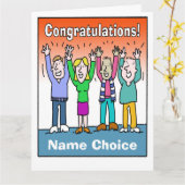 Glückwunsch aussprechen und mit Namen personalisie Karte (Gelbe Blume)