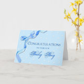 Glückwunsch - Baby Boy Karte (Gelbe Blume)