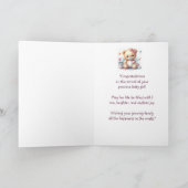 Glückwunsch Baby Girl Fun Teddy Bear Karte (Innenseite)