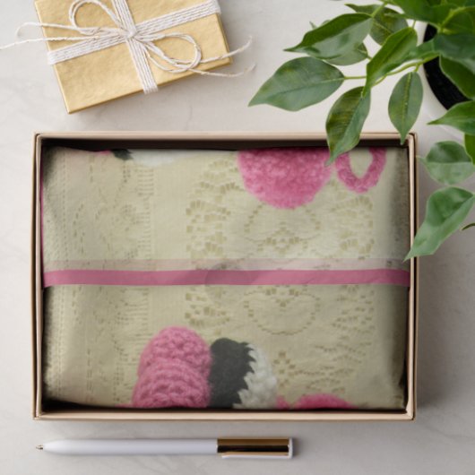 Glückwunsch-Baby-Mädchen (Rollen-Skate-Hintern) Seidenpapier (Geschenk)