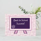 Glückwunsch bei der Rückkehr zur Schulkarte Einladung (Stehend Vorderseite)