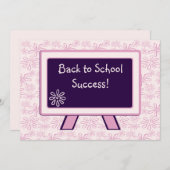 Glückwunsch bei der Rückkehr zur Schulkarte Einladung (Vorne/Hinten)