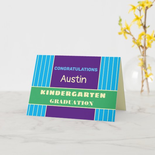 Glückwunsch! Benutzerdefinierte Kindergarten Absch Karte (Gelbe Blume)