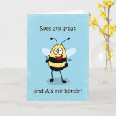 Glückwunsch-Berichts-Karten-Hummel-Bienen-Karte Karte (Gelbe Blume)