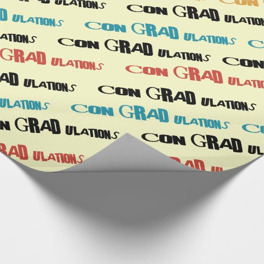 Glückwunsch - Betrug" Absolvent " ulations" Geschenkpapier (Ecke)