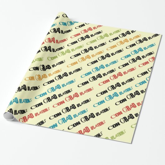 Glückwunsch - Betrug" Absolvent " ulations" Geschenkpapier (Ungerollt)