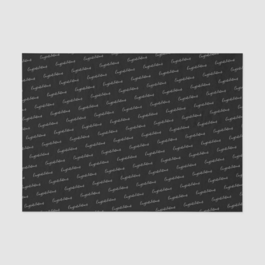 Glückwunsch Black Tissue - HAMbyWG Seidenpapier (Vorderseite)
